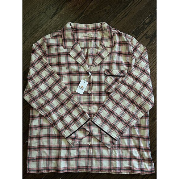 NWT Marine Layer Pajama Flannel Classic PJ Top Red Plaid Womens Size XL $74 - Picture 1 of 9